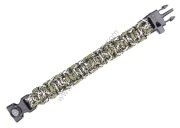 Paracord Bileklik Haki-Beyaz 03