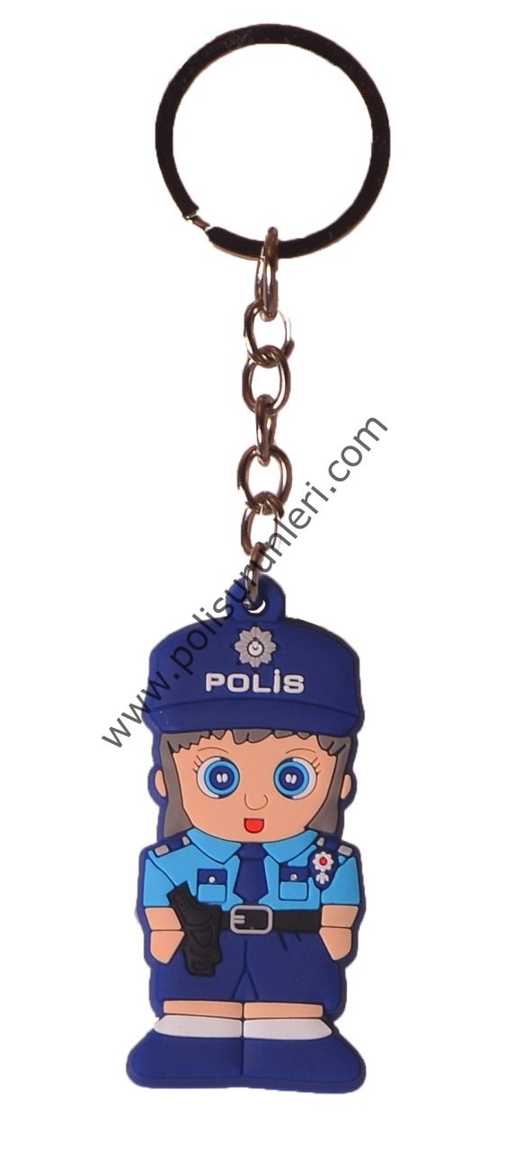 Polis Bayan Anahtarlık (Silikon)